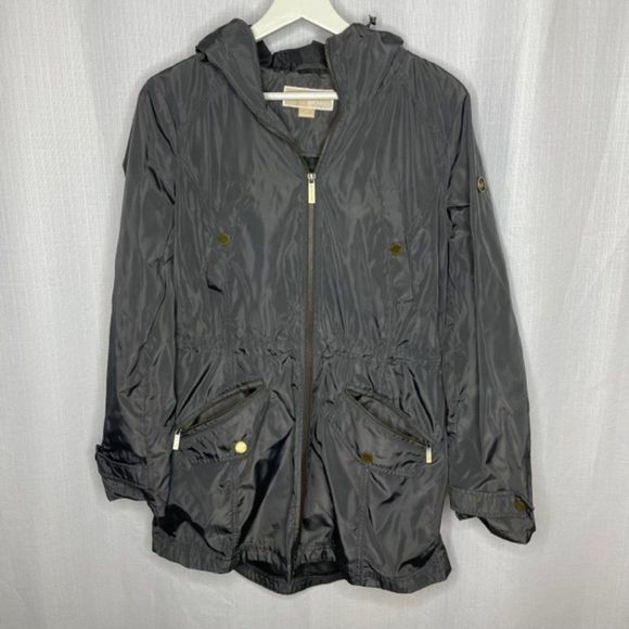 Michael Michael Kors Gray Rain Jacket - Picture 1 of 3